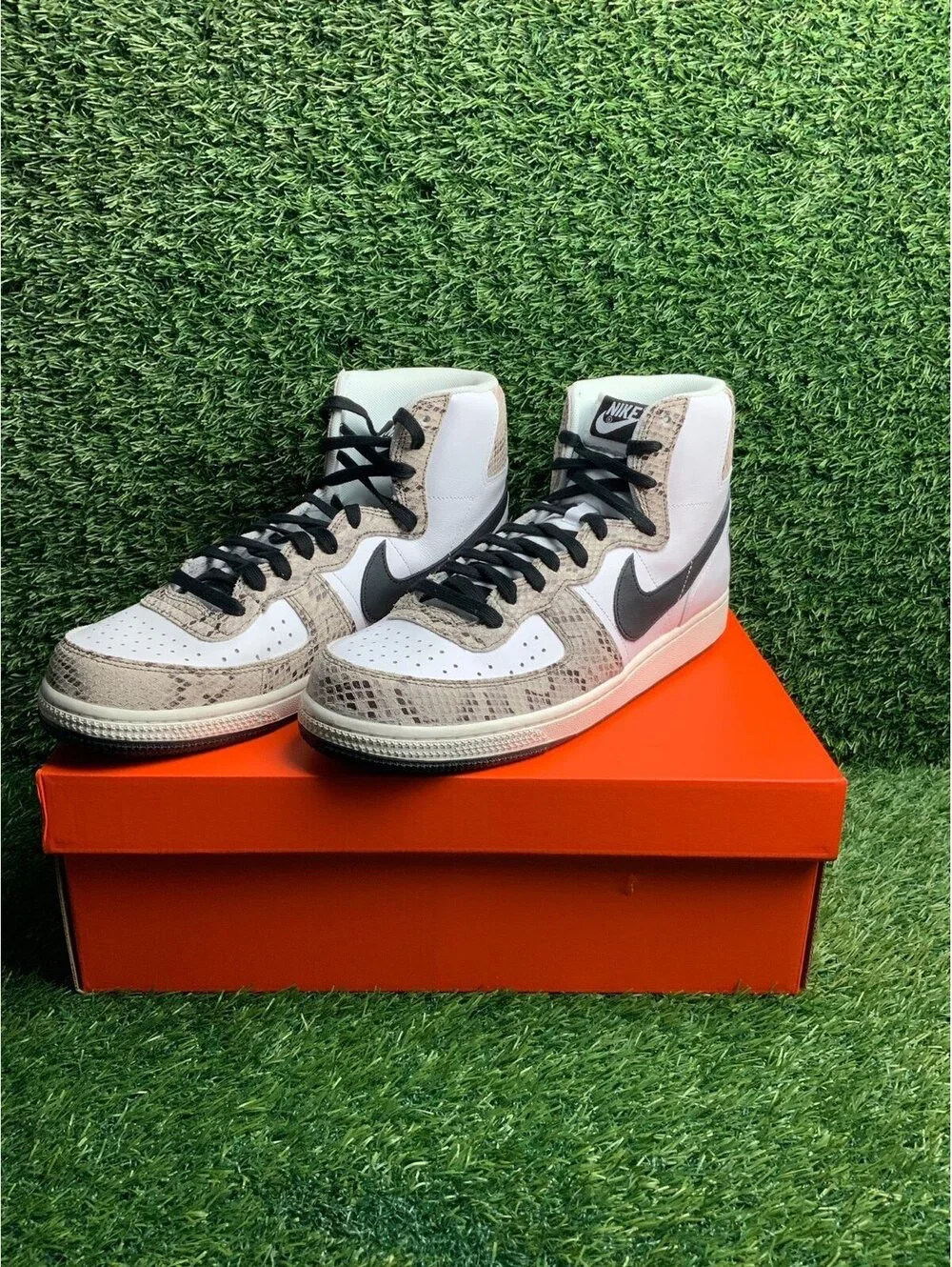 NIKE TERMINATOR HIGH WHITE / SAIL / COCOA Men’s Size 12 FB1318-100